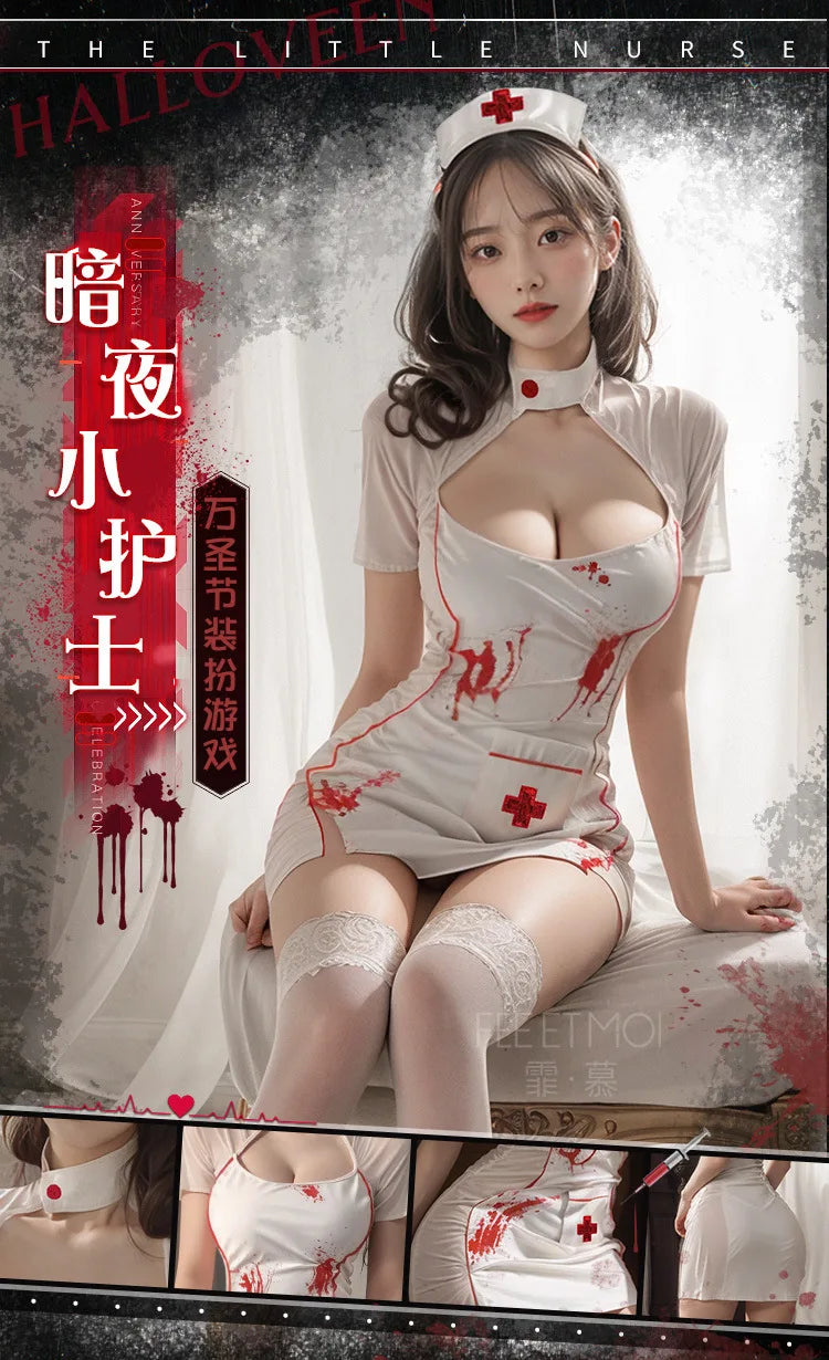 Erotic Bloody Nurse Cosplay Costume