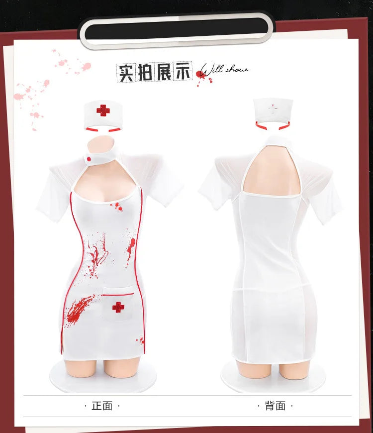 Erotic Bloody Nurse Cosplay Costume