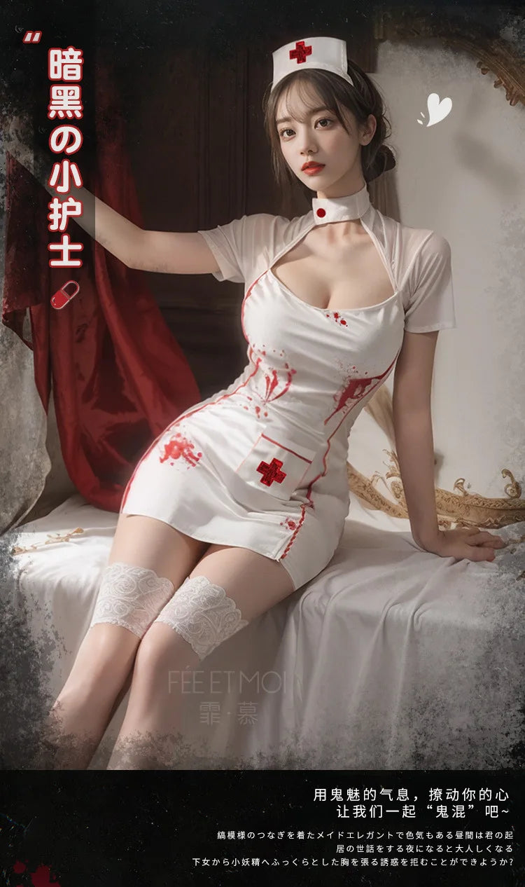 Erotic Bloody Nurse Cosplay Costume